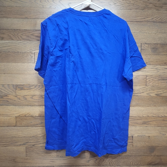The Nike Tee Men's Large (L) Blue AIR Swoosh Logo Short Sleeve T-Shirt - Picture 3 of 4